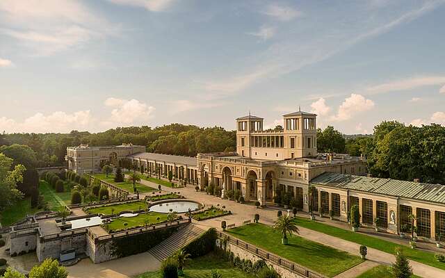 Das Orangerieschloss im Park Sanssouci