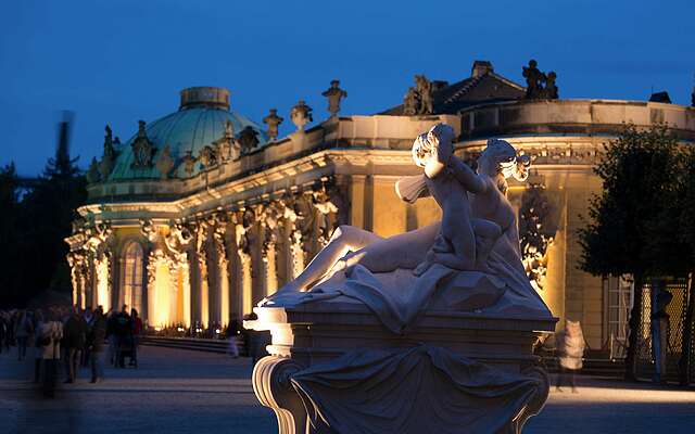 Schloss Sanssouci während der Potsdamer Schlössernacht Schloss Sanssouci während der Potsdamer Schlössernacht