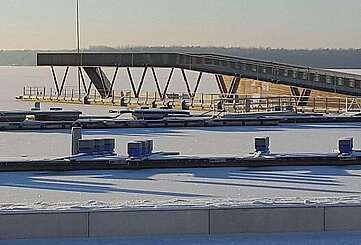 Stadthafen Senftenberg im Winter