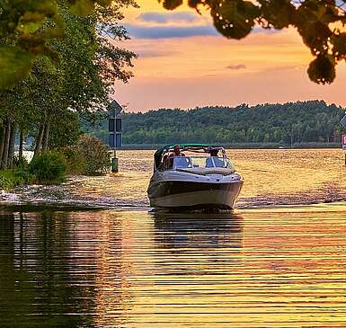 Boot auf dem Wolziger See